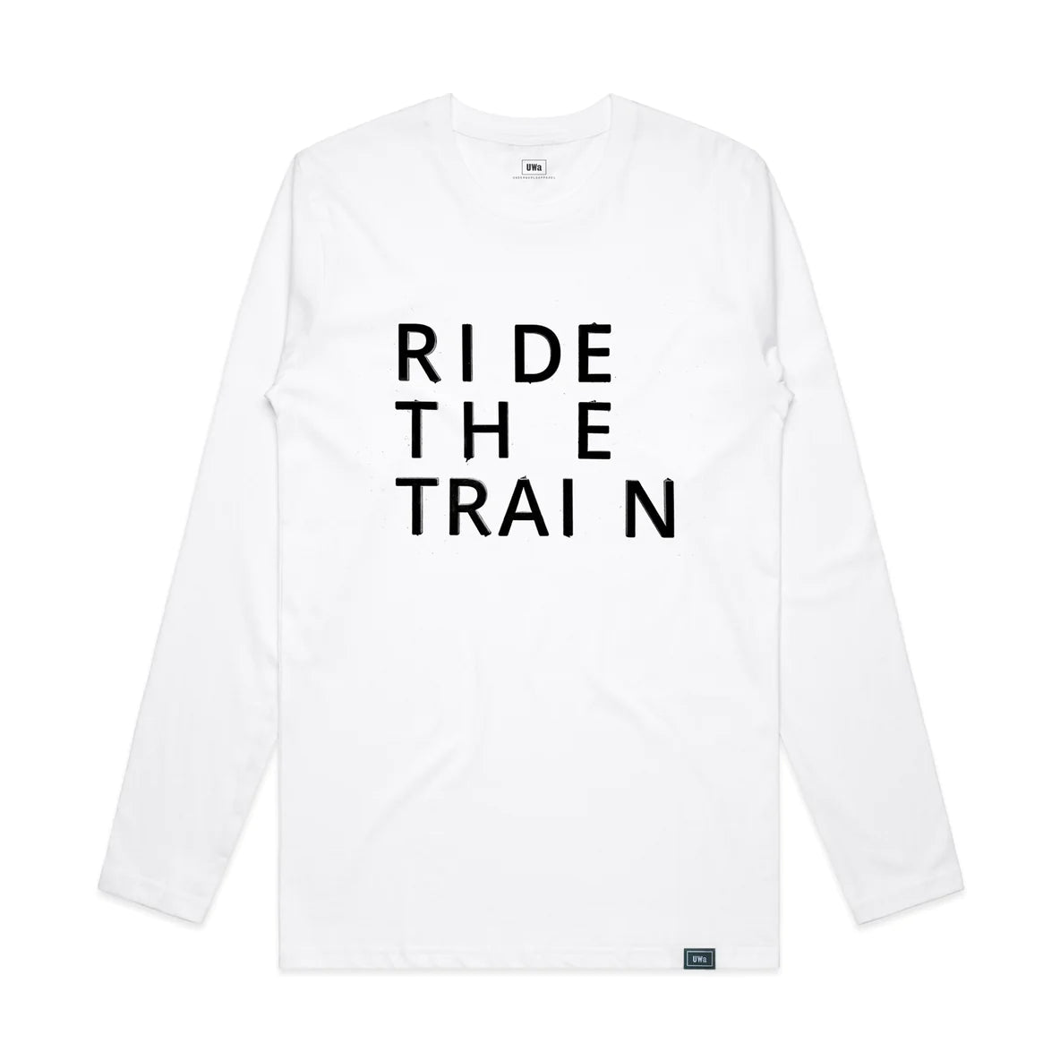 Underworld - *Dark & Long (Dark Train)* Ride The Train Long Sleeved T-Shirt (White)
