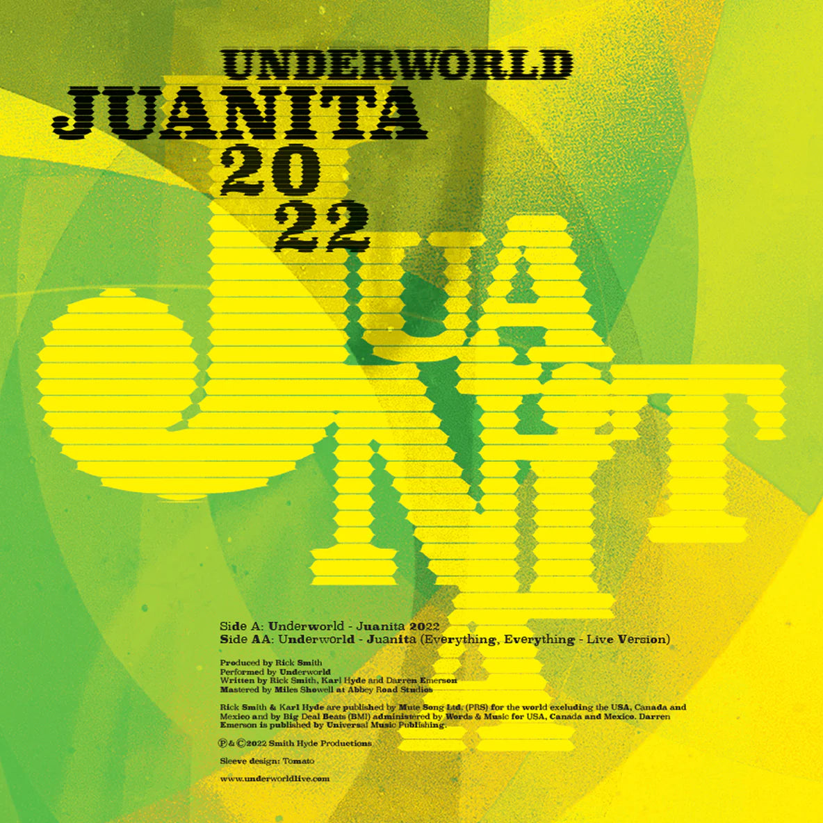 Underworld - *JUANITA LIMITED DROP* 'JUANITA 2022' HEAVY-WEIGHT 12" VINYL